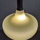 XL olive green opaline water drop pendant light from the 60s/70s