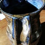 Pitcher in enamelled sandstone signed, year 1980