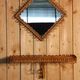 Mirror and rattan stand by Franco Albini, Italy 1960