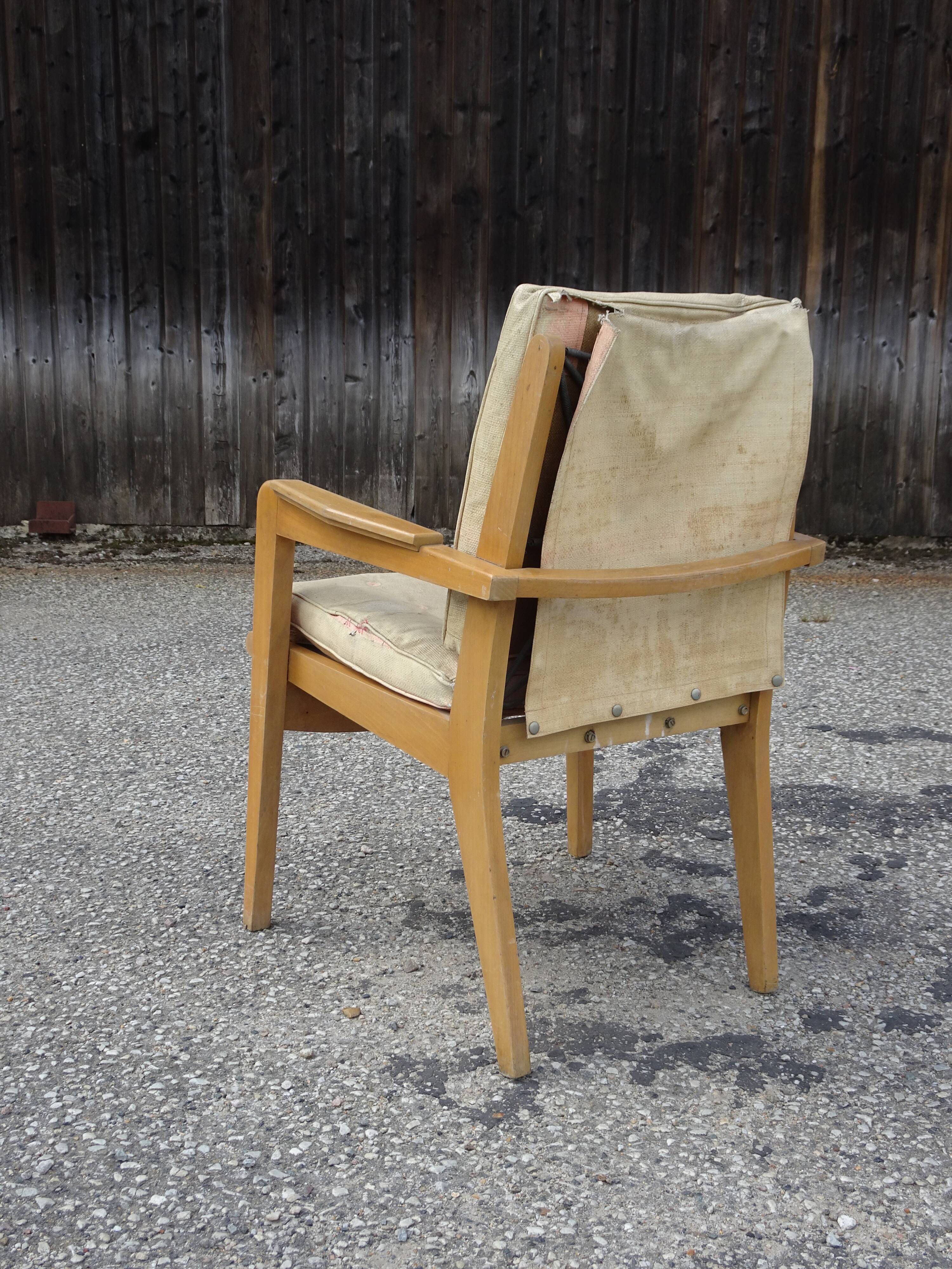 Chair bridge model FS 106 by Pierre Guariche, Airborne edition, circa 1950.