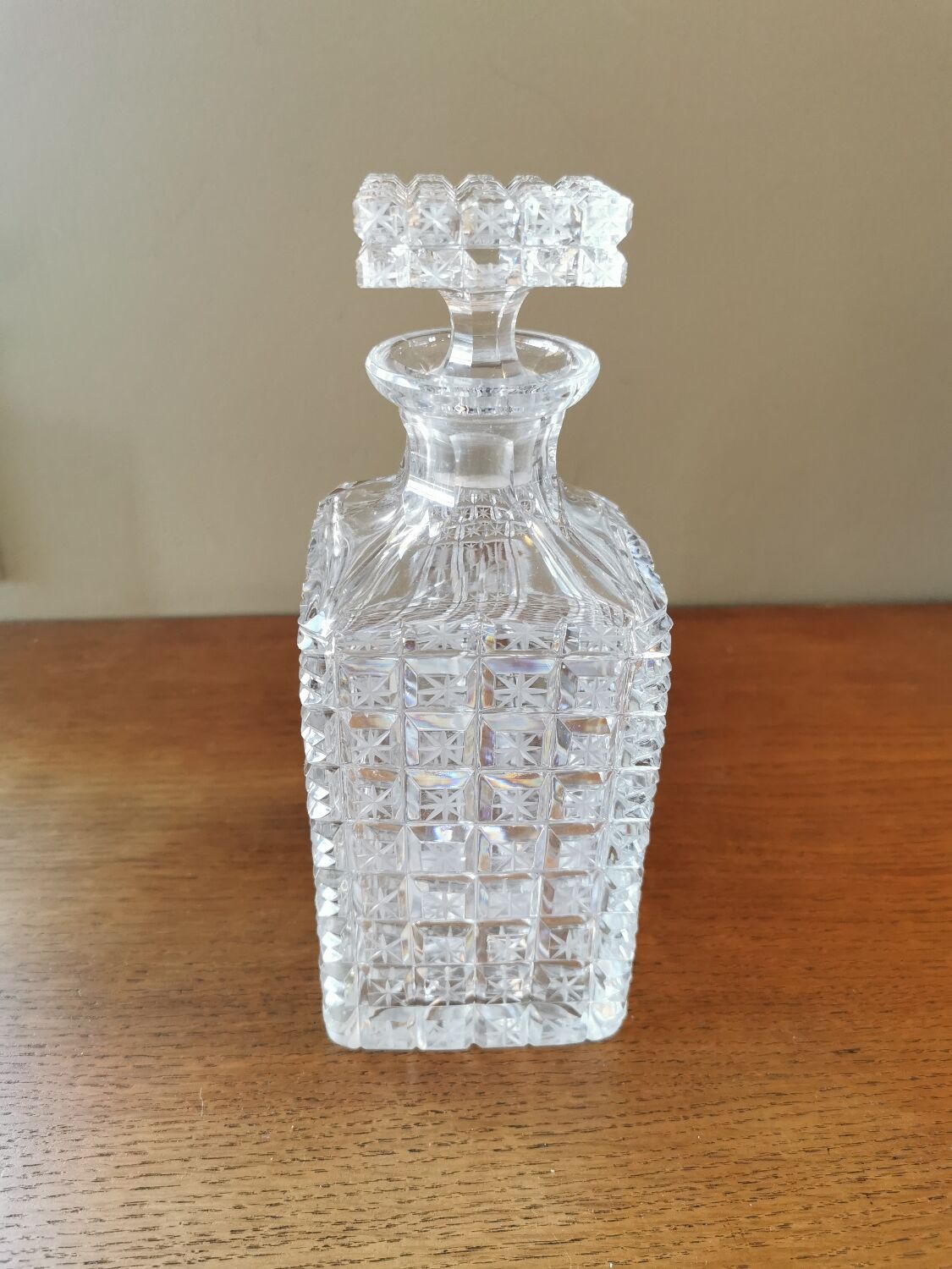 Cut crystal whiskey decanter