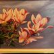 Framed painting signed Patrigeon oil on canvas with the tree in bloom