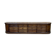 Long low oak countertop with 12 drawers - early XXth