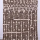 Taupe Beni Ourain rug, Moroccan rug 150/250cm