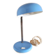 Sky blue steel desk lamp from the 60s