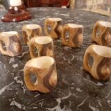 Vallauris faux wood  liqueur service