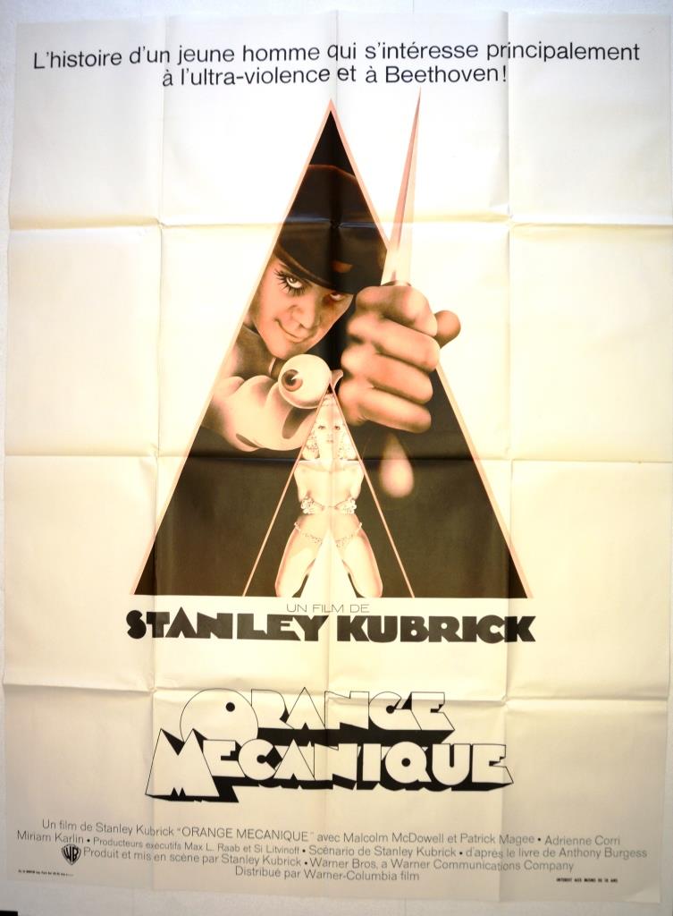 Original cinema poster "Mechanical Orange" 1972 Stanley Kubrick, McDowell...