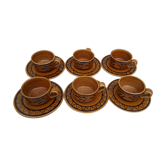 Set de 6 tasses à café  avec soucoupe céramique Argoat Gourin