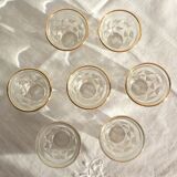 Lot de 7 anciens verres BVB France R.E.G.D.