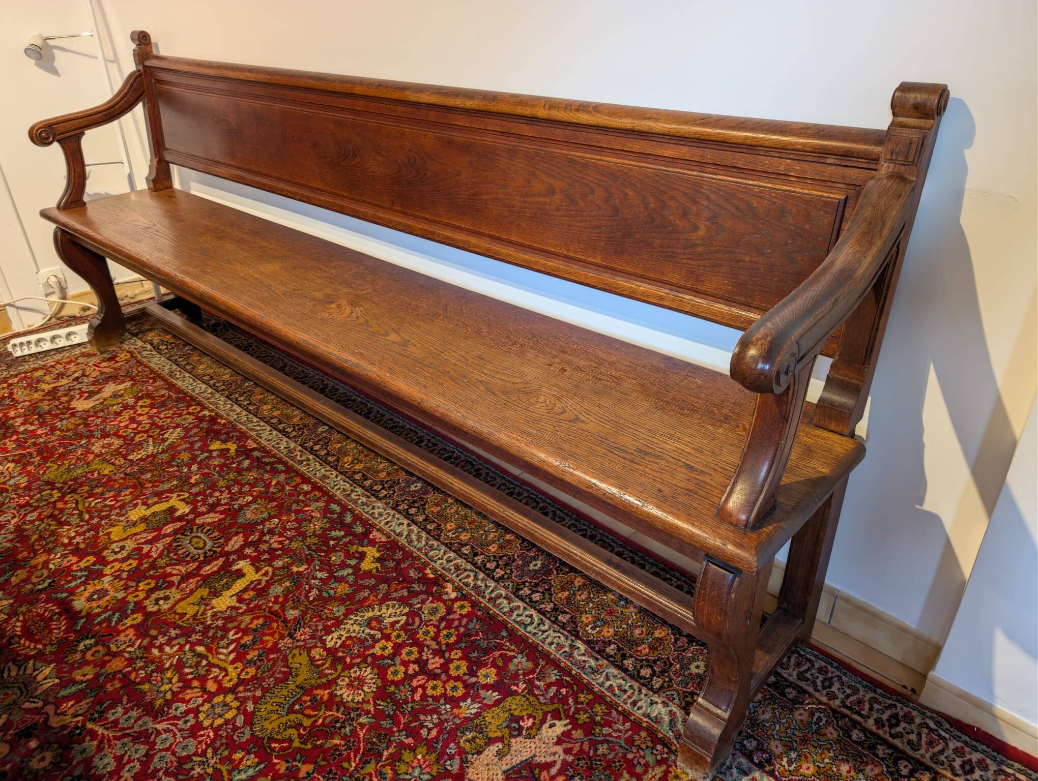 Antique oak castle bench – Rustic Style / 19th Century