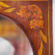 Small Dutch display cabinet in floral marquetry.
