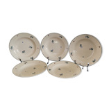 5 assiettes creuses anciennes amandinoise St Amand