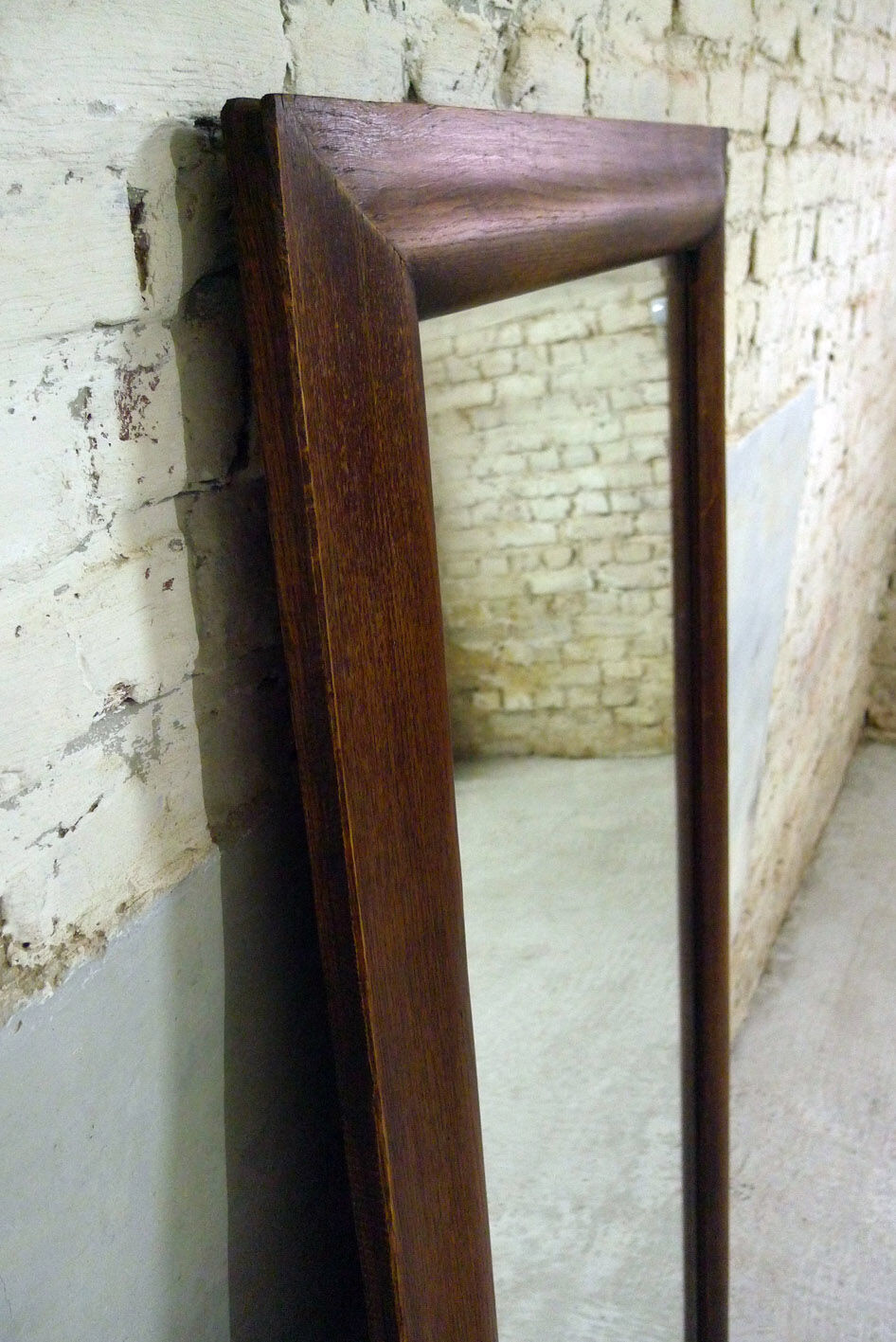 Framed mirror in wood - 164x76cm
