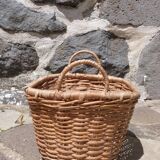 Small wicker basket with handles