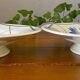Pair of antique petits fours dishes in Choisy-le-Roi earthenware.