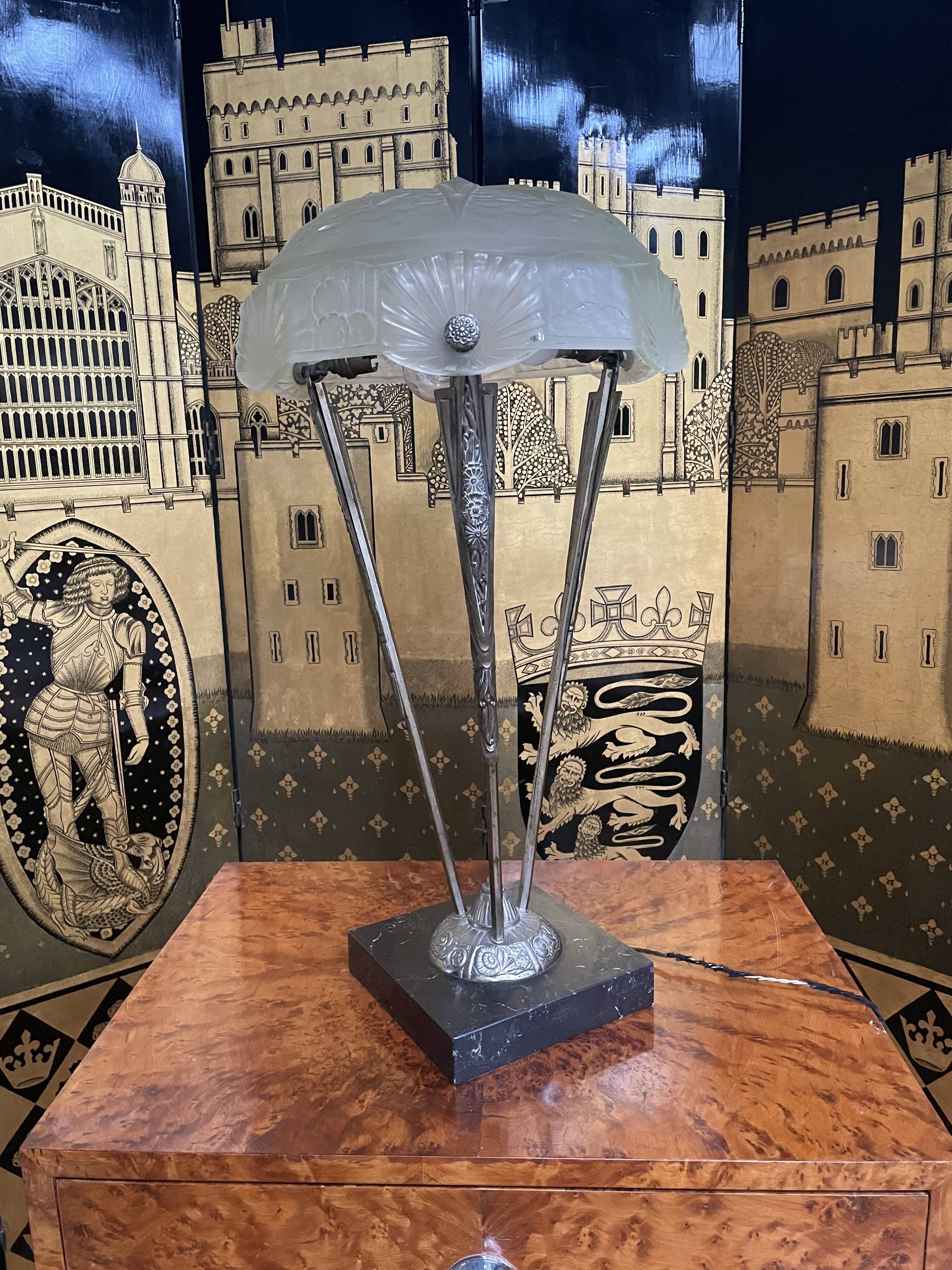 Art Deco period lamp signed Muller