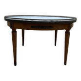 Table basse bouilllote de style Louis XVI en marbre de carrare
