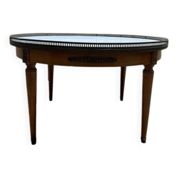 Table basse bouilllote de style Louis XVI marbre de carrare
