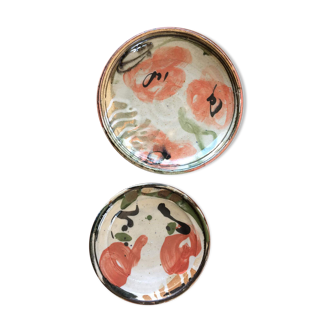 2 "boisbelle" stoneware dishes, La borne