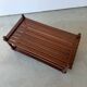 Pine slatted coffee table in vintage 1970s Scandinavian design.