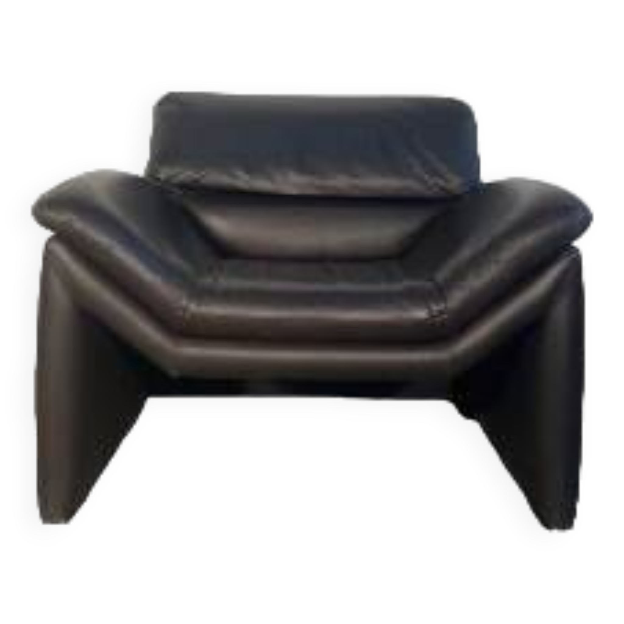 Fauteuil en cuir noir Hans kaufeld