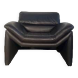 Hans kaufeld black leather armchair