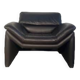 Hans kaufeld black leather armchair