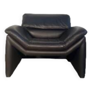 Fauteuil en cuir noir Hans kaufeld