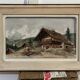 Alpine Table from the 1950s, carved and painted wood, signed by Francois Raugel - 4