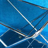 Vintage folding server 1970 with 2 smoked glass trays