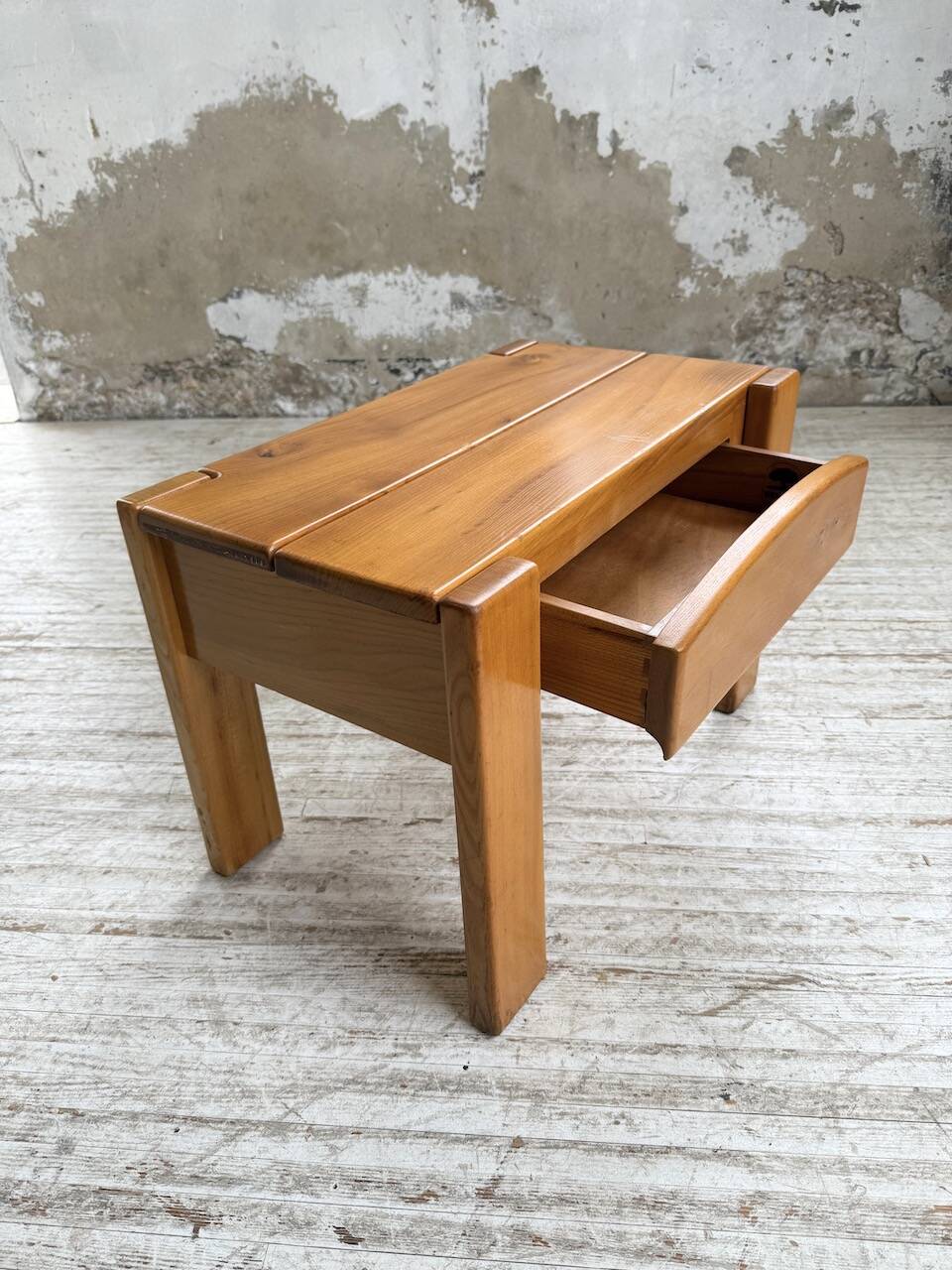 Solid elm bedside table Maison Regain