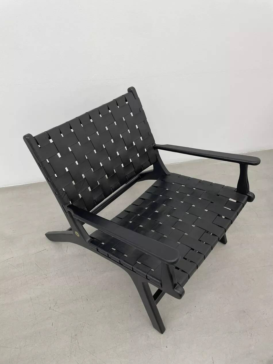 Pair of "Hollywood" model leather armchairs by Olivier de Schrijver