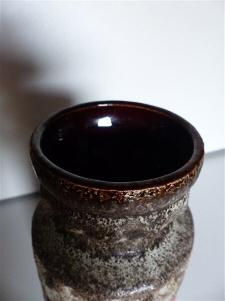 Vase Fat Lava West Germany décor rouge