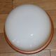 Wood and opaline wall/ceiling light
