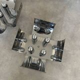 Set of rare chrome table lamps by Goffredo Reggiani