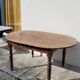 Oval Burgundy Farm Table in solid oak 19th