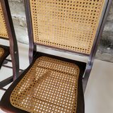Paire de chaises pliantes cannées