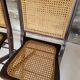 Pair of folding cane chairs