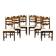 Henning Kjærnulf vintage set Razorblade Dining Chairs High Back, Denmark