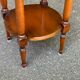 Vintage Louis XVI round solid wood side table 1970