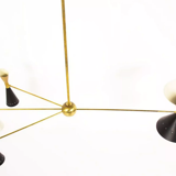 Asymmetrical Chandelier Italian Brass