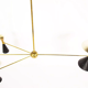 Asymmetrical Chandelier Italian Brass