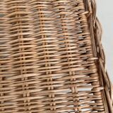 Woven wicker and metal coffee table 1960