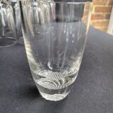 Verres moderne milieu de siècle cristal