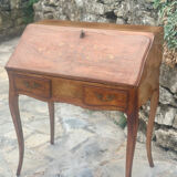 Louis XV style solid wood sloping desk.