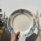 Set of 8 flat plates iron earth model Longchamp Alésia