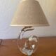 Small Schneider crystal lamp from the 50s
