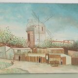 Acrylic canvas in pastel colors of Paris