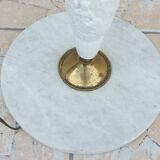 Halogen floor lamp from the 60s in marble ceramic and brass
