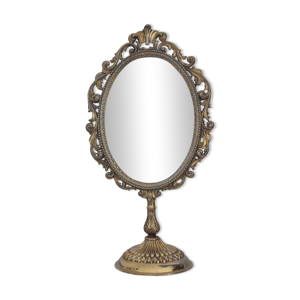 miroir de table en laiton